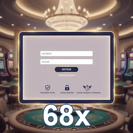 Imagem do aplicativo cassino 68x em smartphone